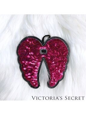 VS Pink Sequin Angel Wing Bag Charm